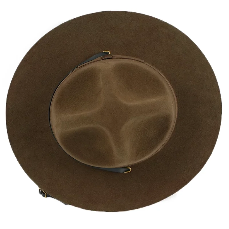 Woolen Top Hat Instructor Hat United States Marine Corps Cap Large Brimmed Hat