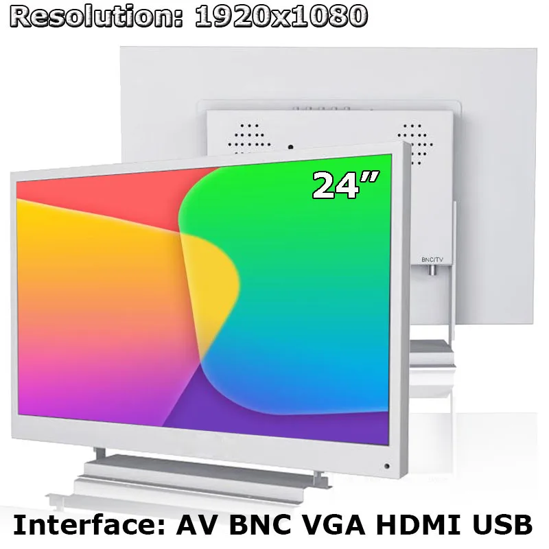 TouchView 24 Inch 1080P HD 1920x1080 VESA Wall Mounted Desktop Resistive/Capacitive Touch Screen Monitor With VGA HDMI USB