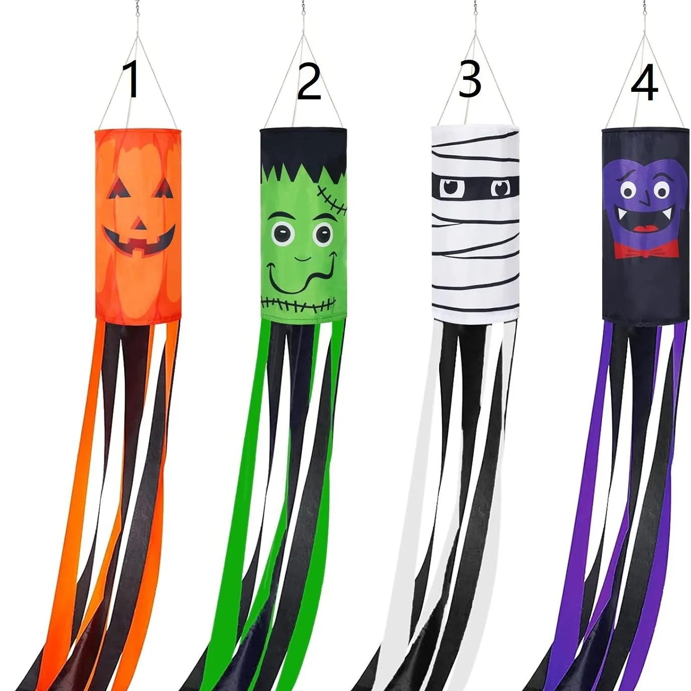 Halloween fantôme vent suspendu fantôme drapeau Festival jardin extérieur ornement fantôme visage vent