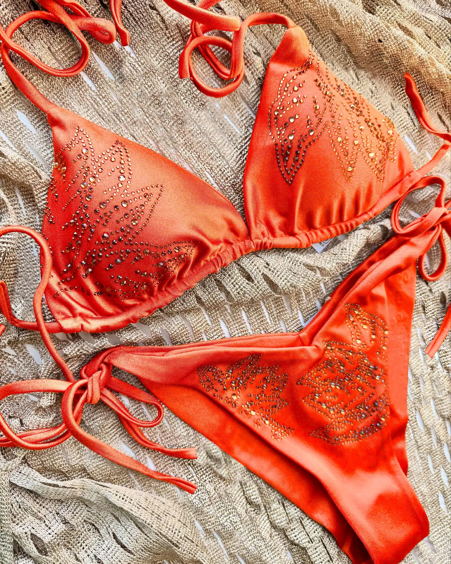 

2025 Hot Sale Full Diamond Trangle Bikini Women Slipt Swimsuit Fashion Sexy Lace Up Biquini Lady Swimwear Bathing Suit Beachwear
