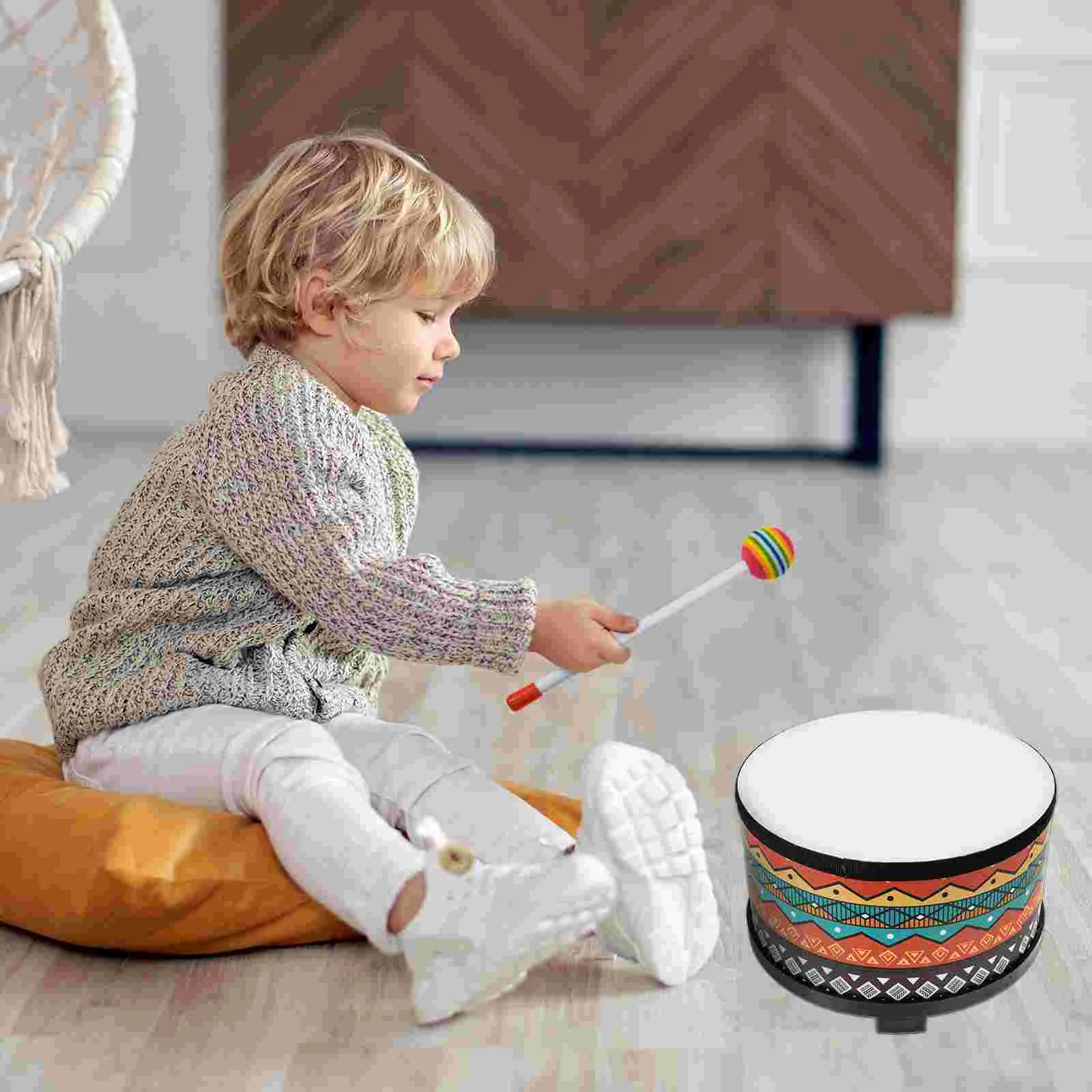 Children's Percussion Instrument Drum for Knocking Musical Toy Early Educational Toys Colorful Toddler