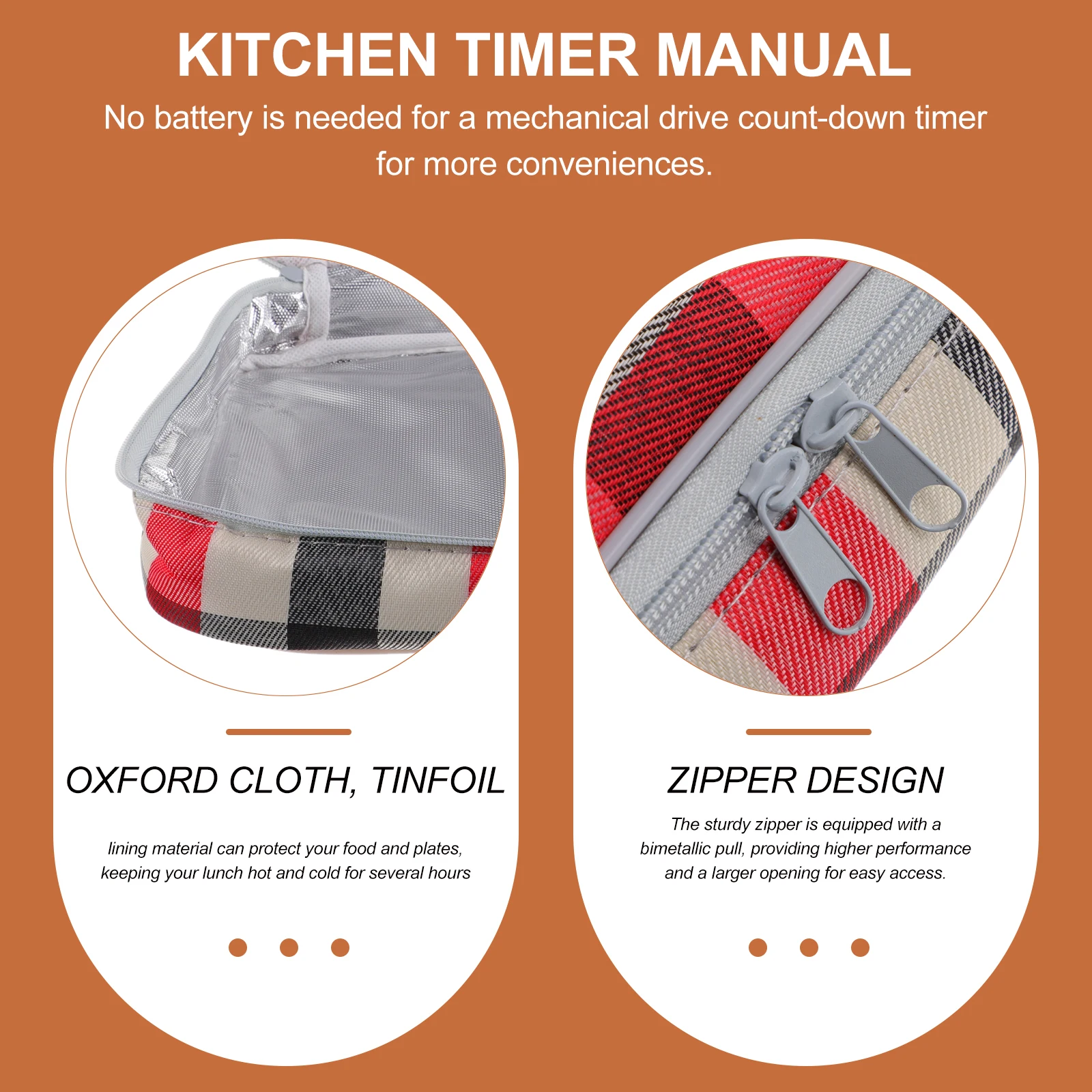 

Insulated Lunch Bag Oxford Cloth Holder Portable Thermal Food Bag For Work Picnic Outdoor School Office Waterproof