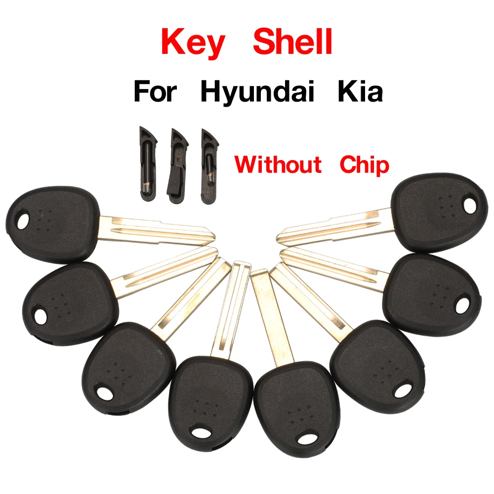 jingyuqin 10PCS Applicable To 3 Specifications of Chips Transponder Key Case Shell For KIA Hyundai Accent Sonata Elantra Accent