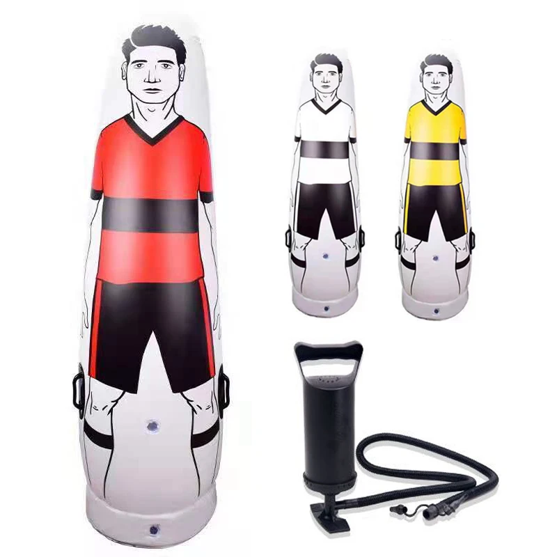 Inflatable Soccer Dummy Portable Goalkeepr Air Mannequin Free Kick Defender Wall Football Practice Tumbler Soccer Training Dummy