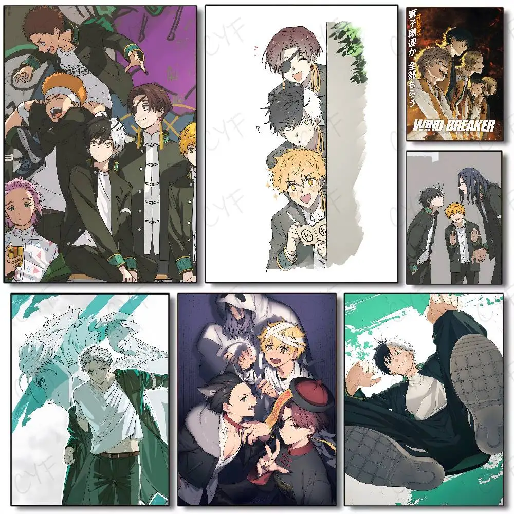 Póster de cómics de Anime W-Wind Breaker-MT Boys, pintura artística con impresiones, regalo de decoración para el hogar, dormitorio y sala de estar