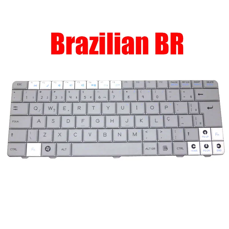 Brazilian BR / English US Laptop Keyboard For Quanta NL2 V112646AK1 V112646BS1 AENL2AN0020 AENL2U00020 Gray New