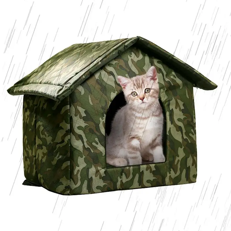 Outdoor Dog Bed Waterproof Roof Bed Waterproof Warm Dog Kennel Winter Tent Dog Nest Thickened Cold-Proof Nest Outdoor Cat House