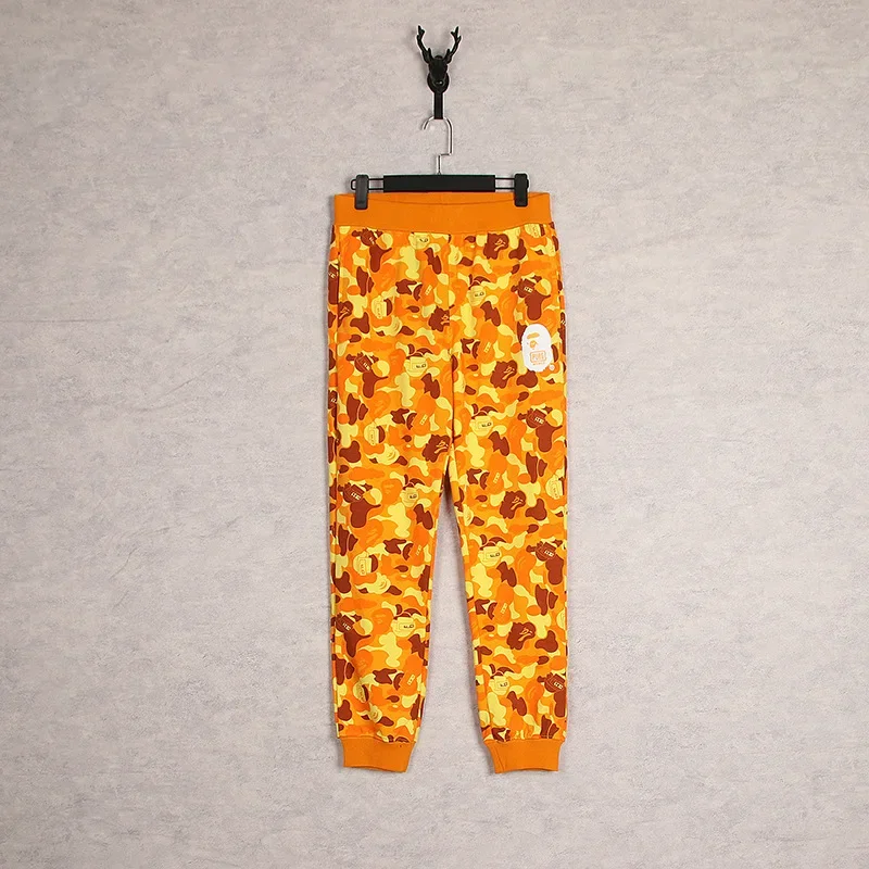 Trendy Brand Autumn/winter New Men's Casual Pants Orange Camouflage Survival Chicken Nibs Fleece Pants Wholesale