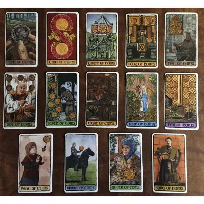 GOT Tarot Cards 78 Pcs Tarot Cards Based on Movie Themed Rider Waite System 12*7cm