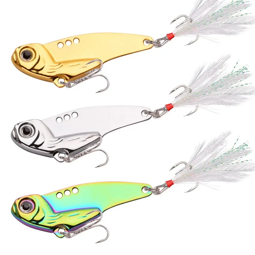 Metal Vib Fishing Lure, Isca Spinner, Jigging Wobblers, Spoonbait, Colher, Crankbait, Colher, 5g, 7g, 12g, 18g