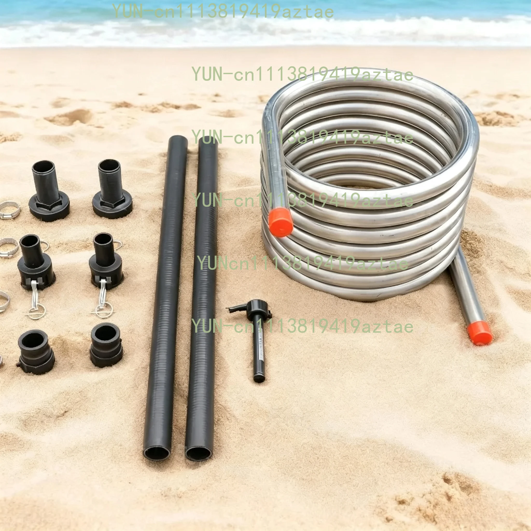 Stainless Steel Coil Efficient Heating Solution for Wood Fired Hot Tubs with Durable Hose for Outdoor Hot Tubs