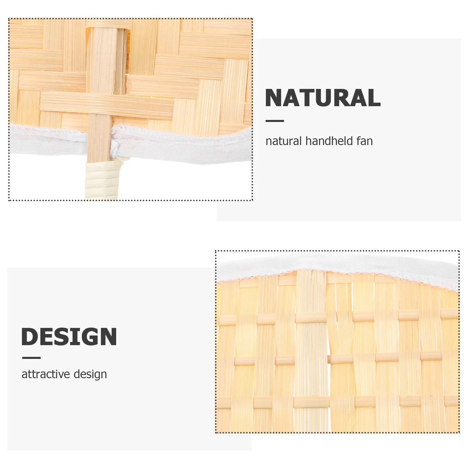 

Bamboo Woven Handheld Fan Cooling Decorative Stage Props Manual Fan Portable Chinese Style Large