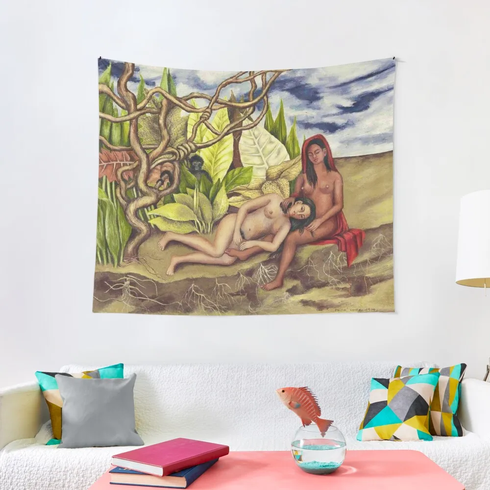 Two Nudes in a Forest by Frida Kahlo Tapestry Custom Art Mural Decor Home Tapestry