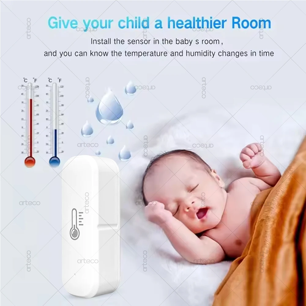 EWelink Zigbee Temperature And Humidity Sensor APP Remote Monitor For Smart Home Works With Alexa Amazon Google Assistant Z2M