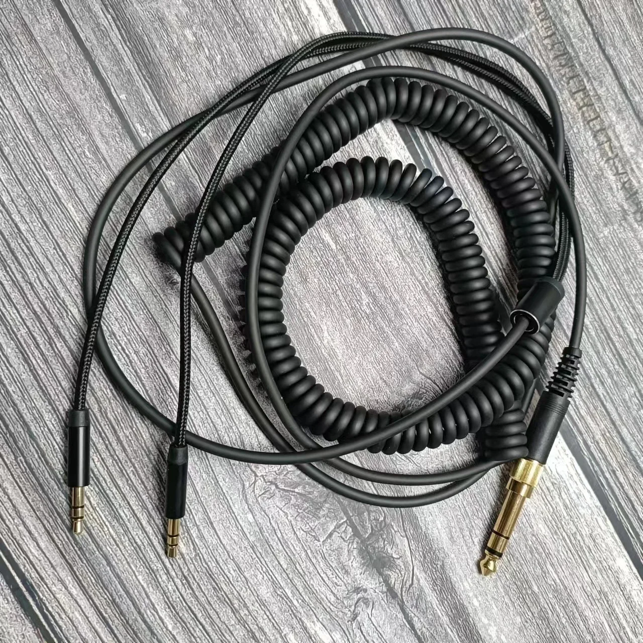 

Plug and Play audio cable For Denon AH-D600/D7200/D7100/D9200/D5200 Headset 3.5mm+6.35mm to 3.5mm plug HIFI Fever Audio Cable ，