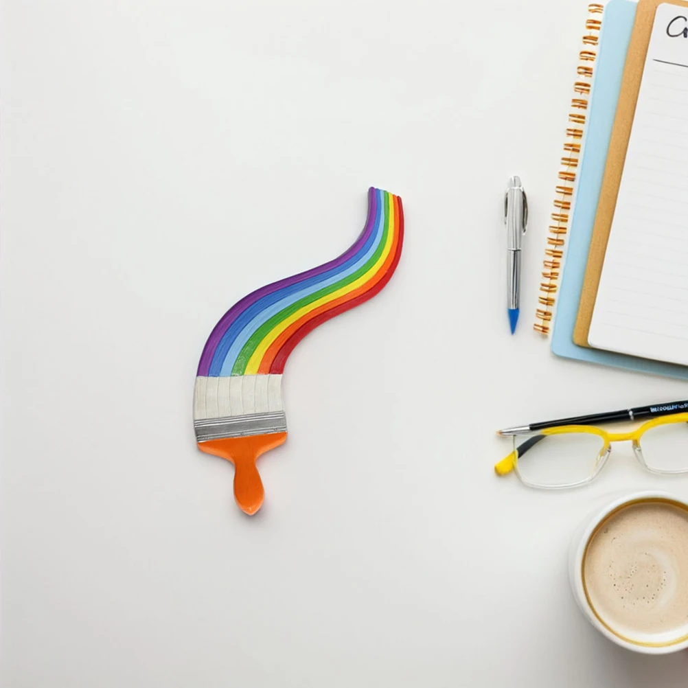 قوس قزح فرشاة الطلاء الراتنج الجدار الشنق النحت الإبداعية حديقة في الهواء الطلق فناء الديكور ساحة المنزل الجدار الشنق #1