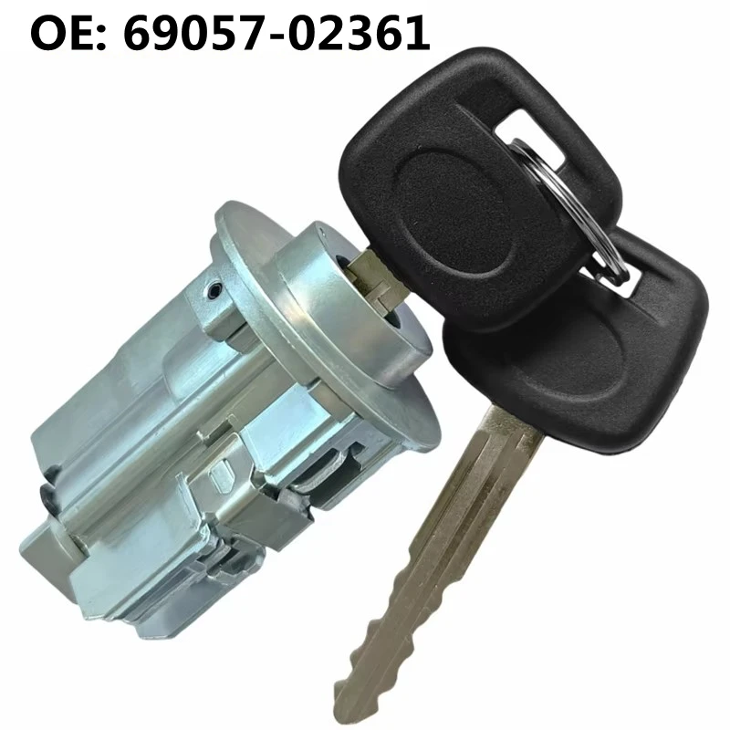 OE: 69057-02361 Car Ignition Lock Cylinder For Toyota Rav4 Camry Crown Reiz Auto Ignition Switch Lock Core Barrel With 2Pcs Key