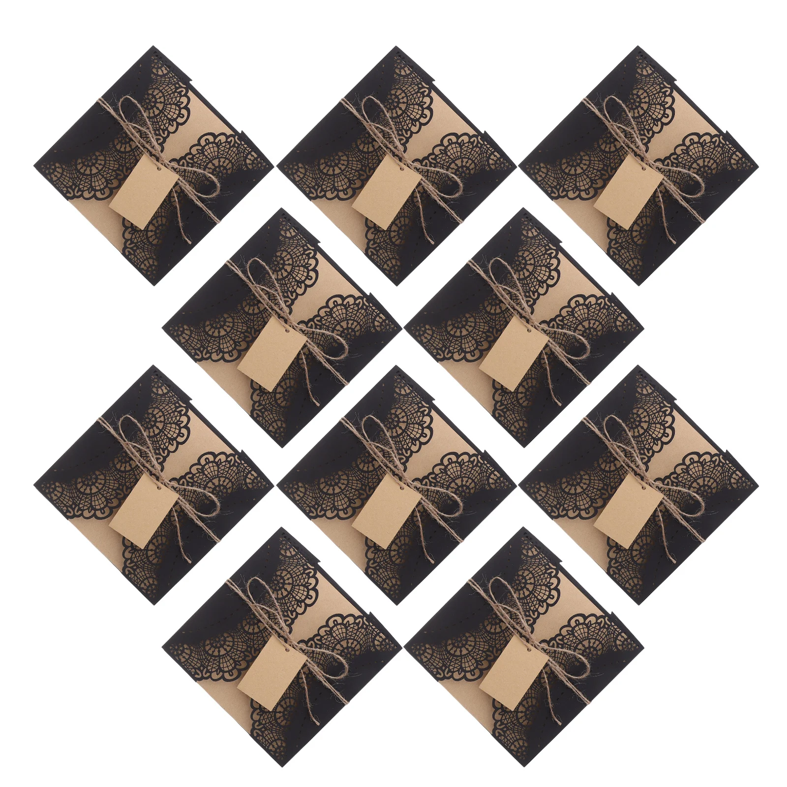 

10 шт., приглашения на Хэллоуин с паутиной, креативные полые вырезанные черные банты, карты для вечеринок ужасов, праздничные открытки на Хэллоуин