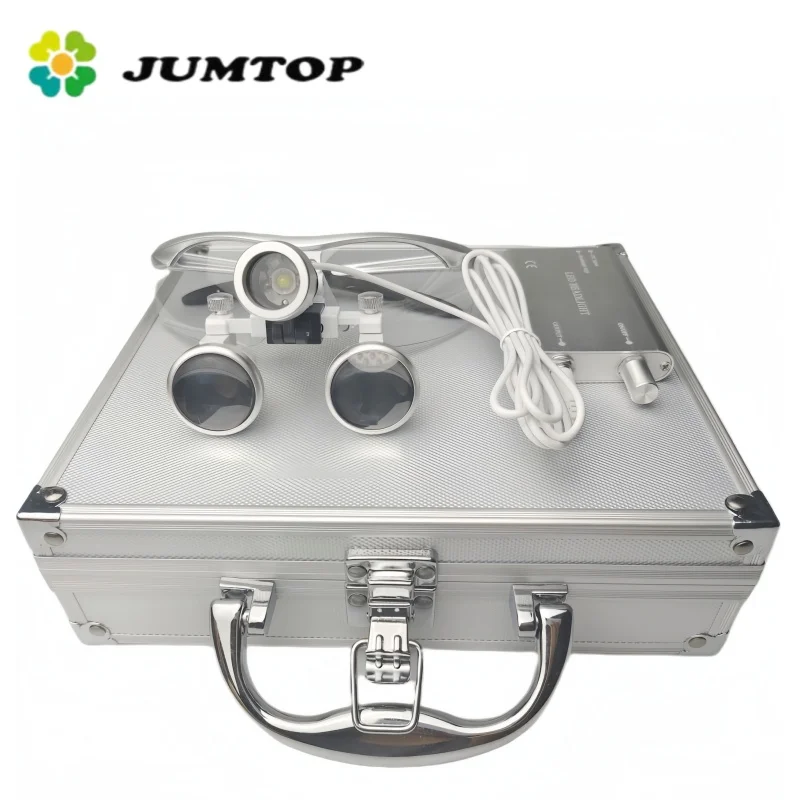 

JUMTOP 3.5X Dental Headlights Magnifying Wearable Glasses with Lamp, 320mm-420mm Working Distance