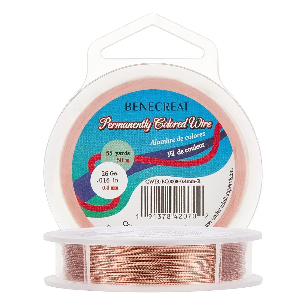 

26 Gauge Tarnish Resistant Twist Copper Wire 164 Feet/50m 3 Strands Copper Jewelry Beading Wire for Jewelry Craft Making