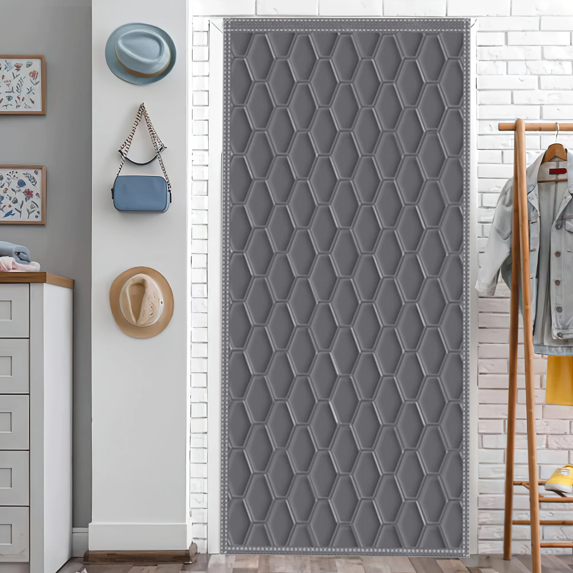 ستائر باب المنزل الشتوية عازلة للصوت والبرد، مما يوفر الخصوصية وعزل الدفء للعائلات #6