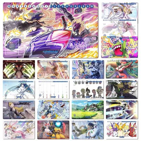 Digimon Playmat Sistermon Angewomon Beelzemon Numemon DTCG CCG Matta Brädspel Samlarkort Spelmatta Gummi Musmatta Gratis Väska 8 best sales Digimon lekmatta - №4