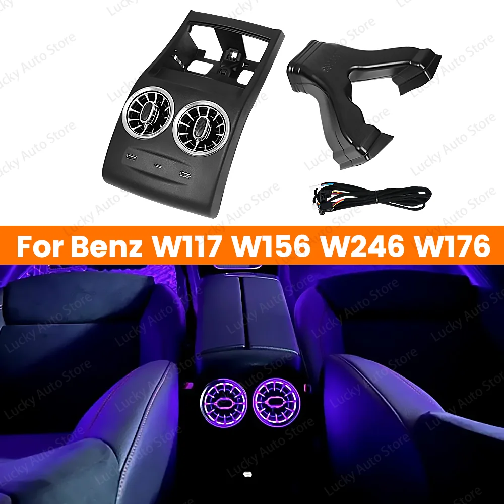 

Auto Light Refit Air Vent Lnterior Components For Mercedes Benz X156 W246 W117 W176 LED 12 Color Rear Turbo Vent Ambient Light