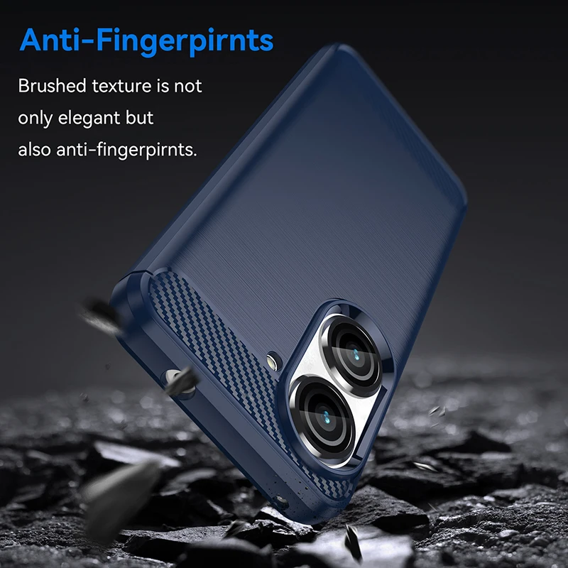 Luxury Silicone Shockproof Case For ASUS ZenFone 6 6Z 9 10 11 Ultra ZS630KL ZB631KL ZB633KL Carbon Fiber Back Soft Cover Funda