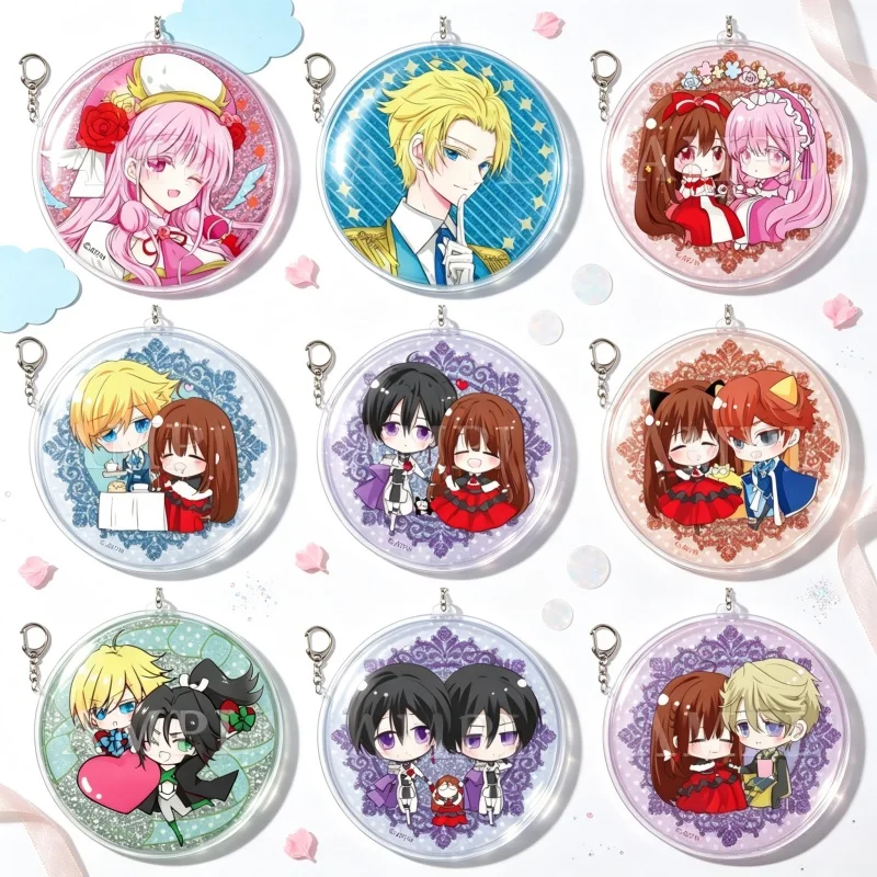 Anime The Dark History of the Reincarnated Villainess6CM Acrylic Pendant Keychain Konoha Olivar/Sol/Ginford Animation Peripheral