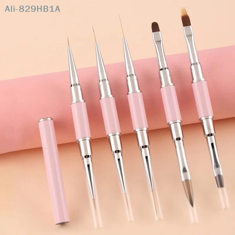 Dual-Ended Nagel bürste Acryl Nail Art Pinsel profession elle Gel Nagellack Liner Blumenmalerei Zeichnung Maniküre Werkzeuge