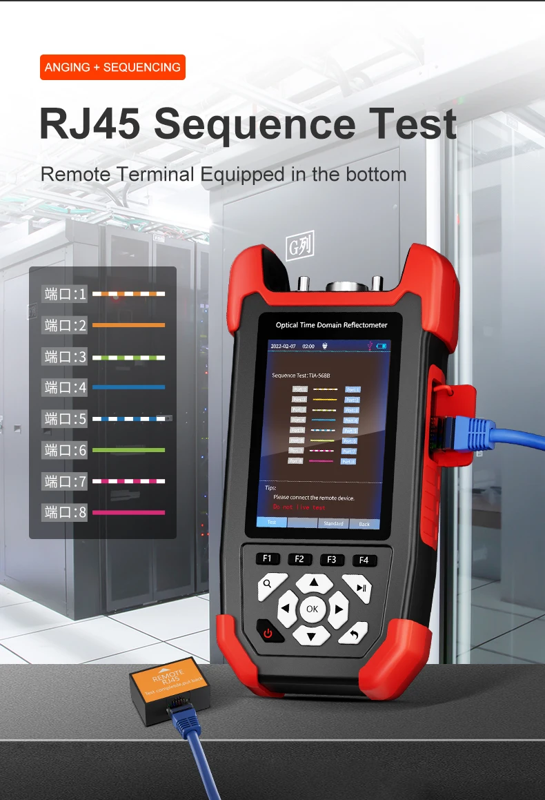 NOYAFA NF-981 OTDR Optisches Leistungsmessgerät Glasfaser-Tester Fehlerdetektor mit OPM VFL OLS Ereigniskarte Ethernet-Kabeltester – Detail 8