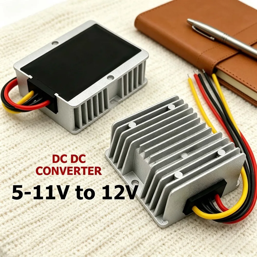 

5-11V 9V 6V 5V to 12V Output 8A 5A 10A DC to DC Waterproof Step Up Converter Boost Power Waterproof IP67 12Vdc Voltage Regulator