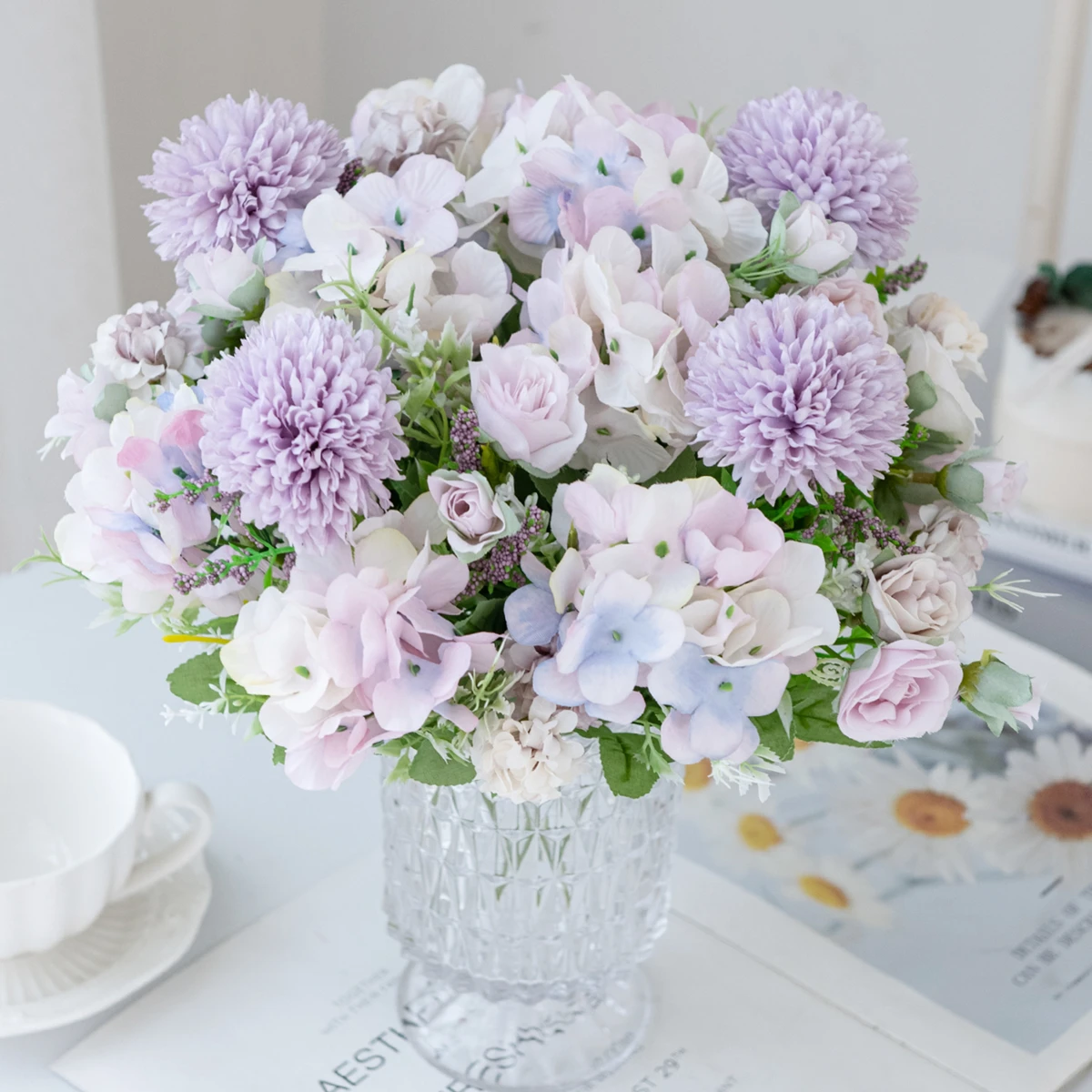 

Artificial Flowers Bridal Holding Roses Bouquet Wedding Wreath Plants Vases Home Room Yard Decoration Accessories Scrapbooking