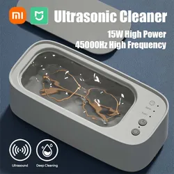 Xiaomi óculos de limpeza ultrassônica 45khz ultrassom máquina de limpeza de jóias banho de limpeza ultrassônica de alta frequência para jóias