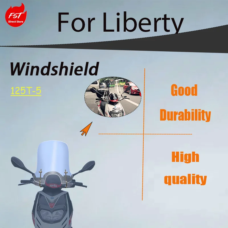 

Модифицированное ветровое стекло Piaggio Typhoon RA1 125T-5, передний ветрозащитный дефлектор