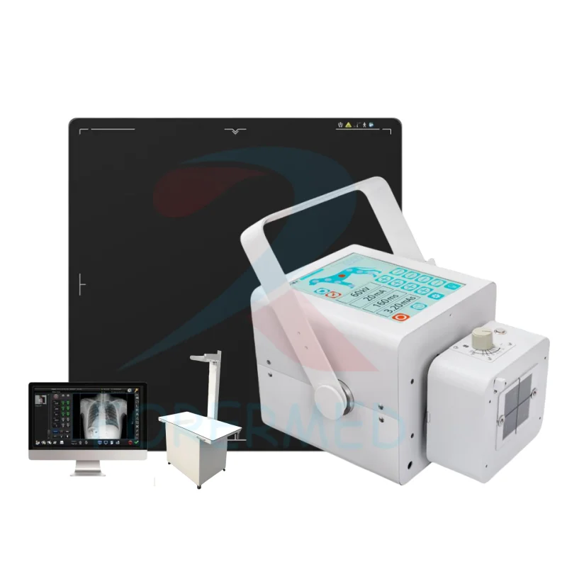 Medical 5.6KW Portable X Ray Machine Human/Veterinary System Digital Xray Machine DR Flat Panel Detector X-ray