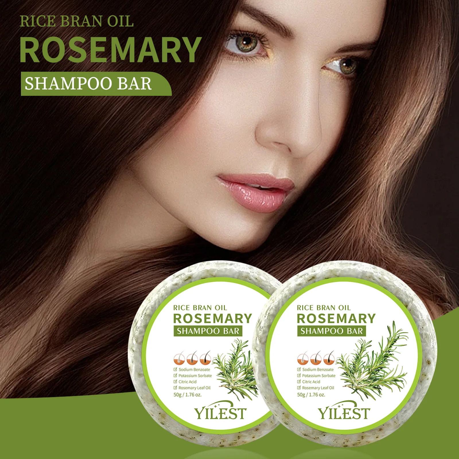 

Rosemary Soap For Hair Growth Strengthening Thickening Hair Care Shampoo Volumizing Smoothing Bars for All Hair Types