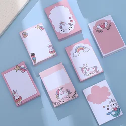 Novelty Rainbow Unicorn Non-Sticky Notes Cute Funny Memo Pad Notepad Cool Aesthetic Stationery Check List Index Tab Teacher Gift