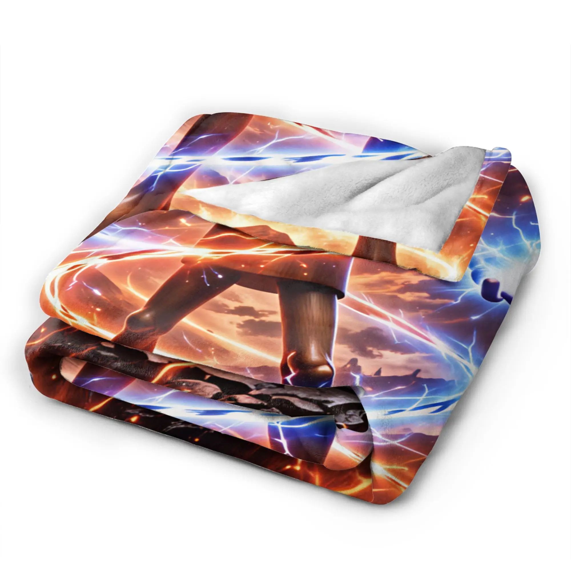 Tung Sahur Power Lightning Bedding Throws Soft Graphic Blanket  For Outdoor Picnic Flannel Bedspread Bed Cover