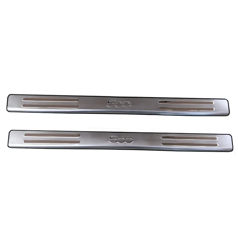 High quality Stainless steel Door sill scuff plate Guards cover trim for Fiat 500 / 500C Car styling