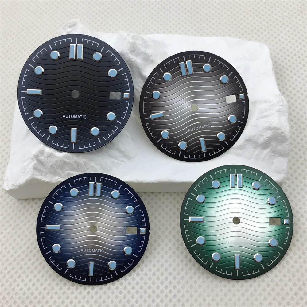 31 مللي متر ساعة الطلب ساعة اكسسوارات أدوات إصلاح ساعة الوجه الأيدي ل سيماستر 300 مضيئة الإبر الطلب صالح NH35 NH36 حركة
