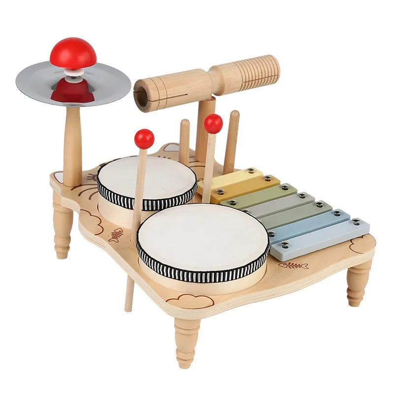 

Children's Wooden Orff Music Percussion Instrument Percussion Drumming Gong Baby