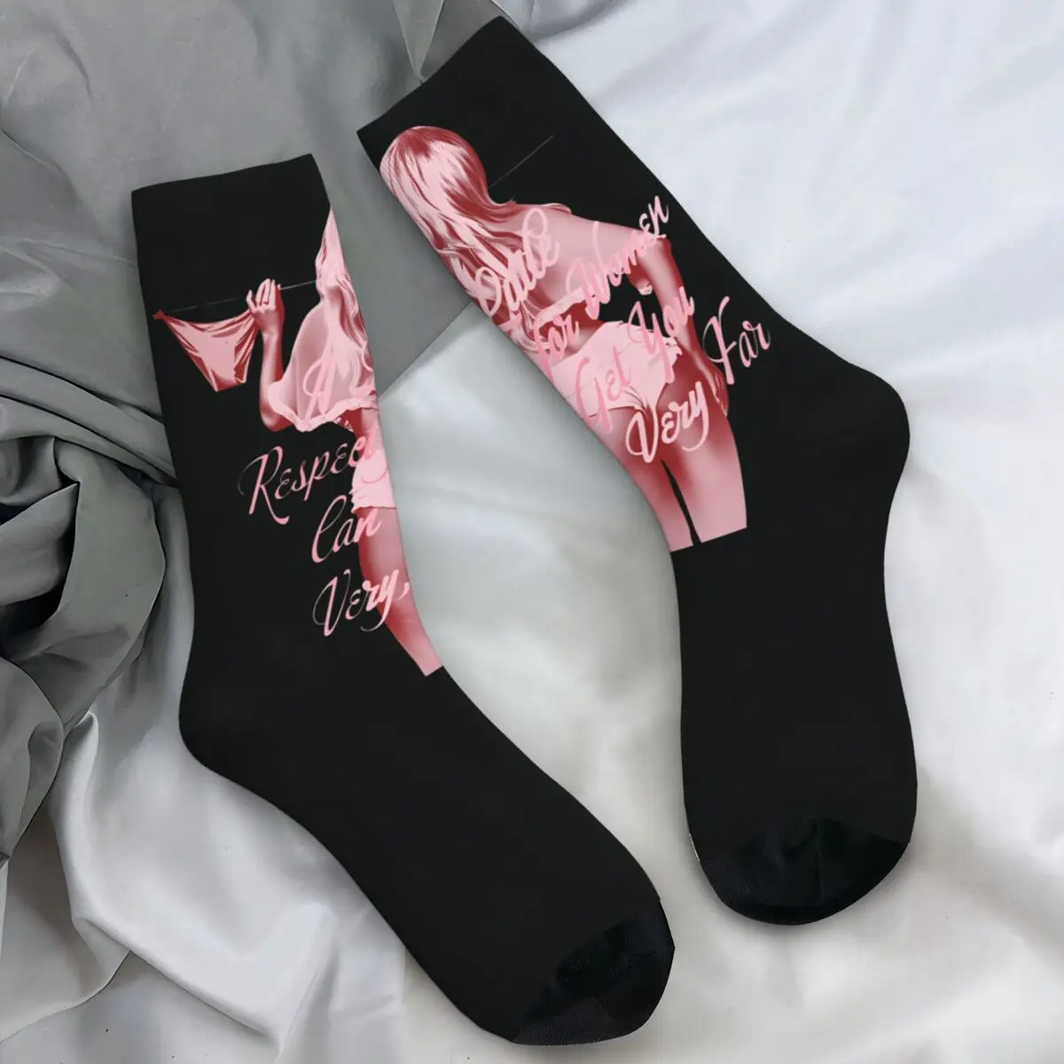 

Sabrina Carpenter, носки американской певицы, осенние чулки, удобные носки унисекс в готическом стиле, нескользящие носки для бега с узором