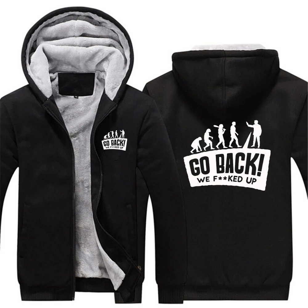 Evolution Themed Humor Men's sweatshirts are suitable for providing warmth as an inner layer in winter hoodies jacket