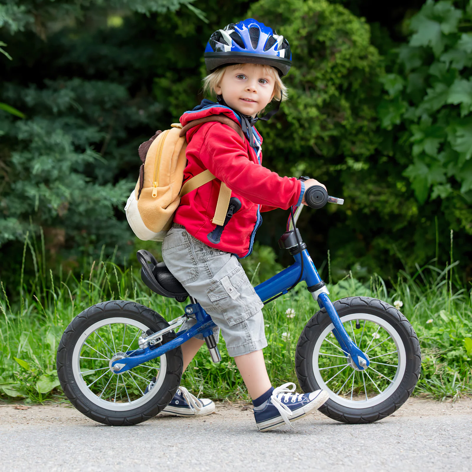 Cómodo asiento de bicicleta para niños, triciclo, almohadilla para sillín de carretera, cojín deportivo para mujeres