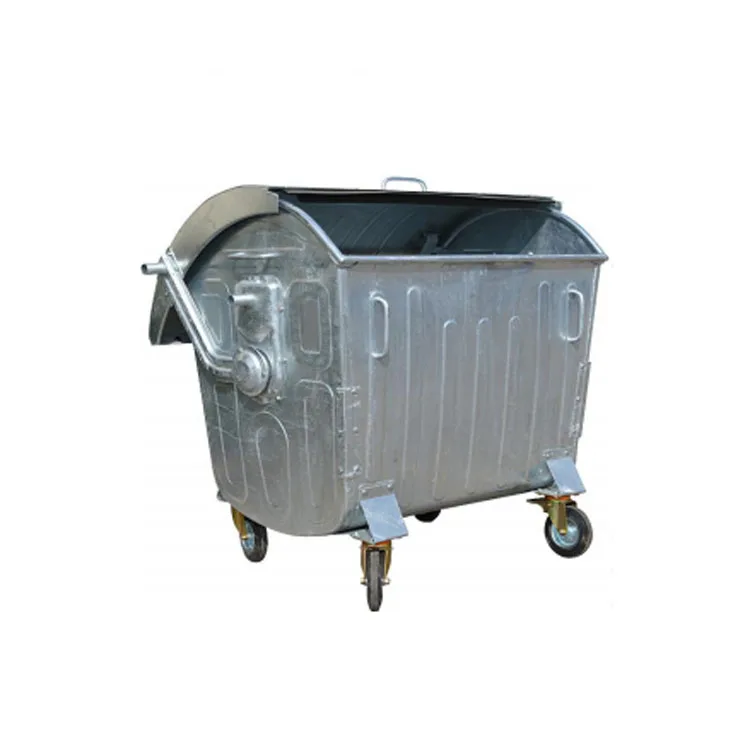 Wheelie Metal Garbage Bin Commercial Street Trash Can