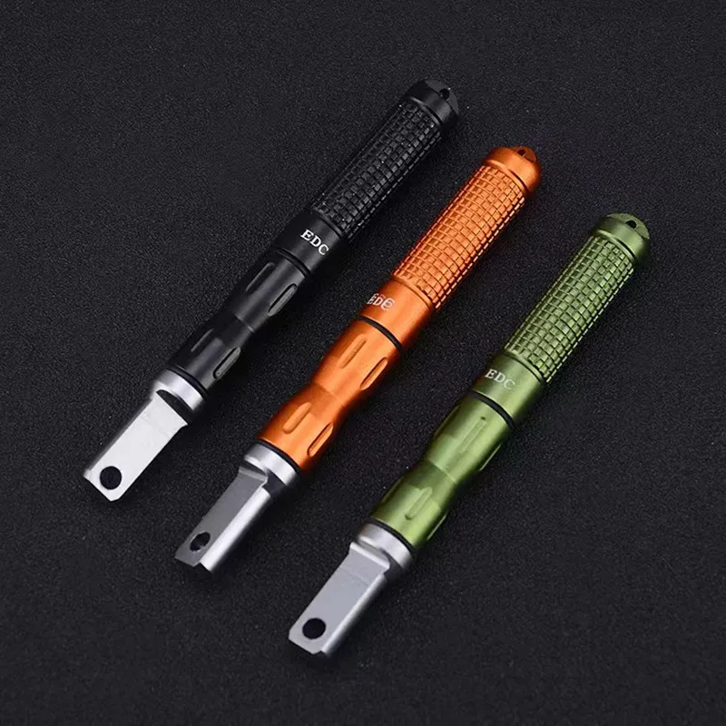 Metal Anti-fall Ignition Stick Lighter CNC Waterproof Lighter Super Hard Alloy Scraper Igniter Outdoor Camping Survival Edc Tool