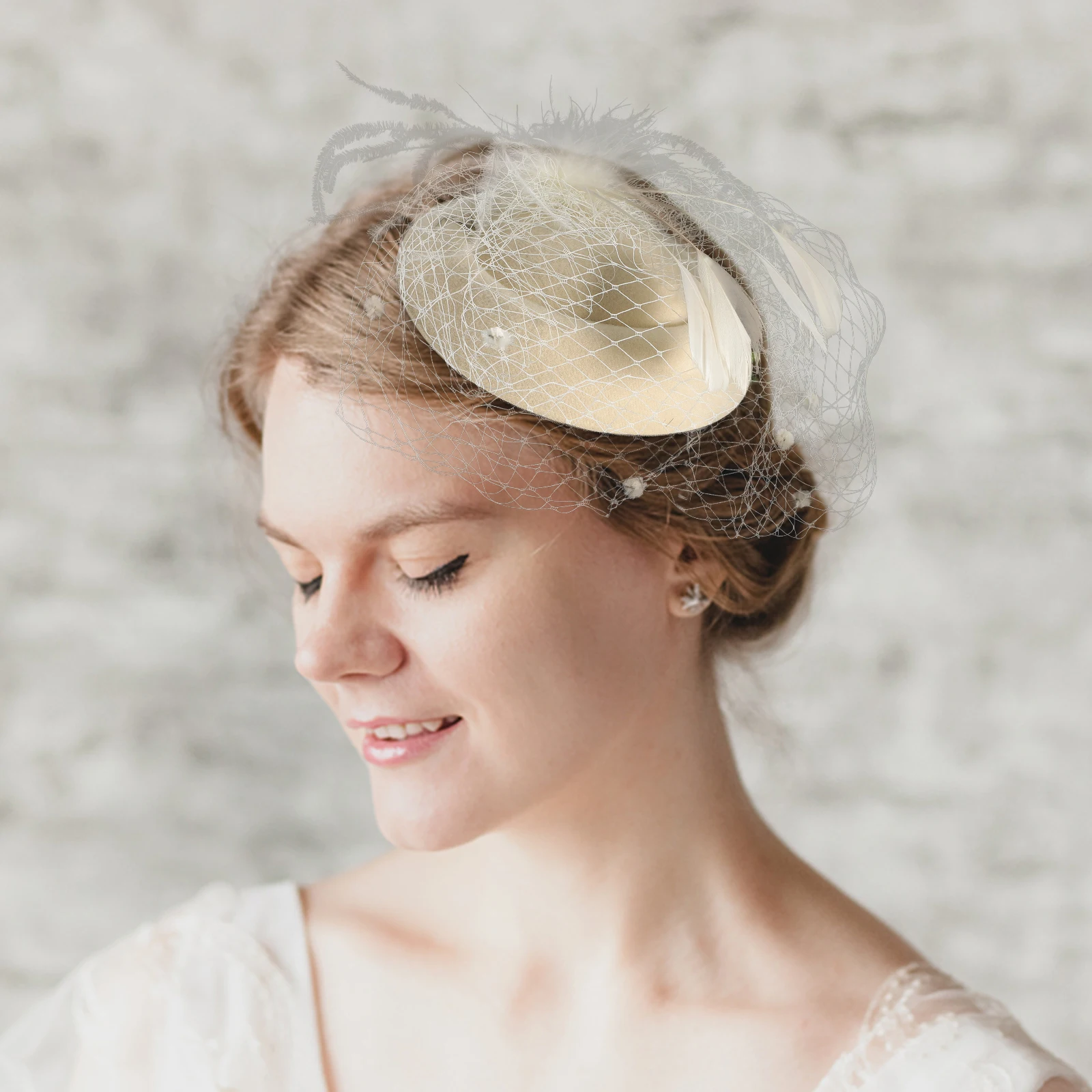 

Hat Fascinators Women Headdress Headband Wedding Tea Party Banquet Bride Pearl Hat Lightweight Comfortable Detachable