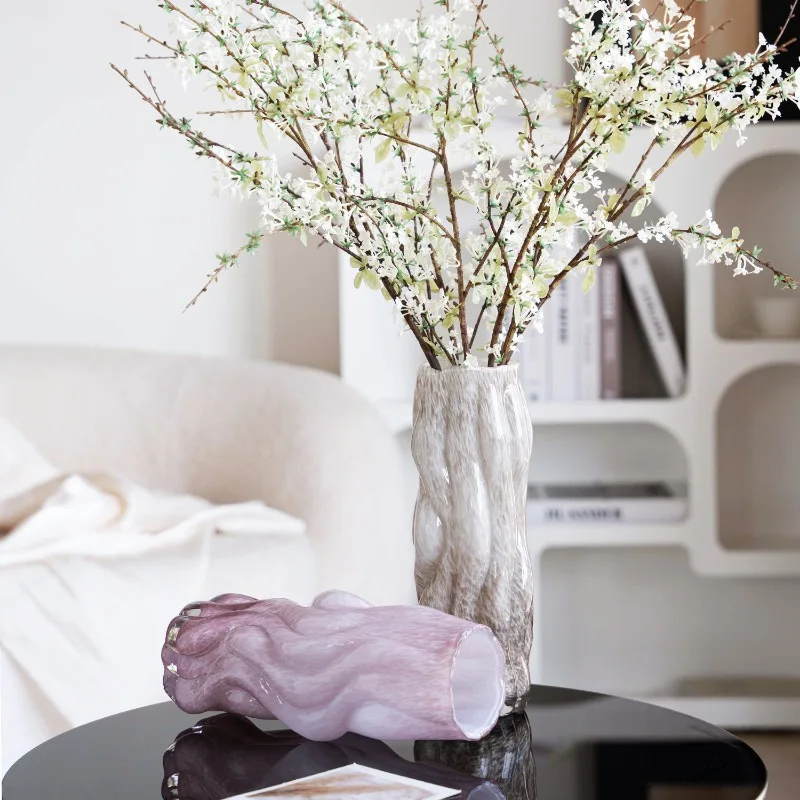 Vase French Light Luxury Simple High Sense Living Room Hydroponic Flower Arrangement Decorative Ornament Floreros Altos 2026