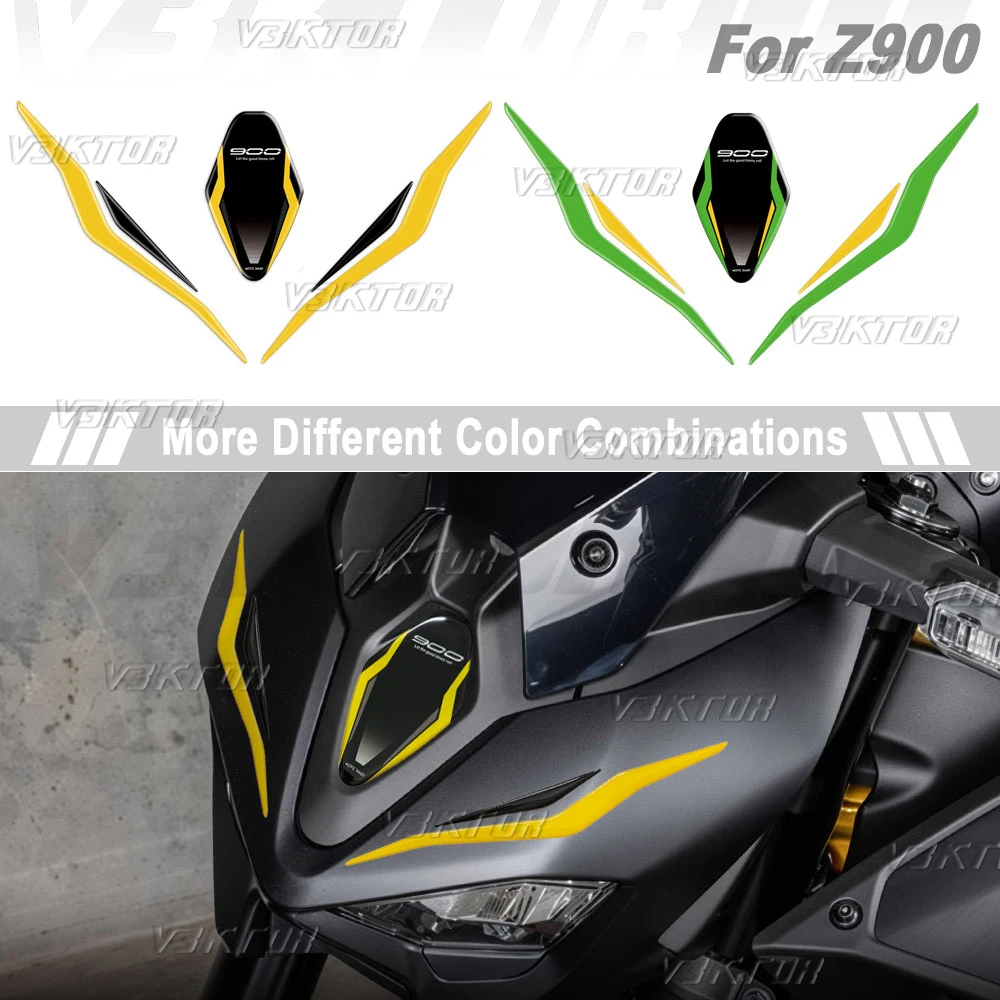 For Kawasaki Z900 Z 900 SE 2025 2026 3D Motorcycle Front Fender Decal Sticker Waterproof